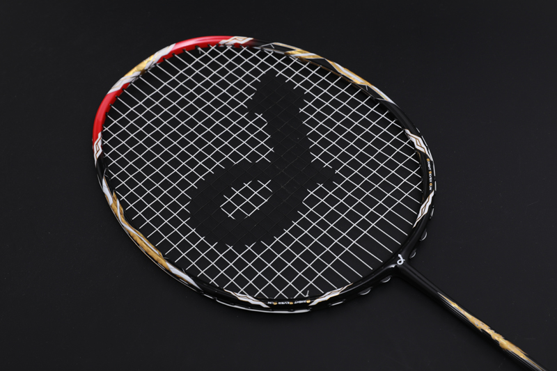 Raquete de badminton de carbono premium CX-B668 vermelho