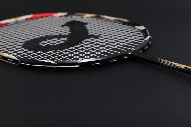 Raquete de badminton de carbono premium CX-B668 vermelho