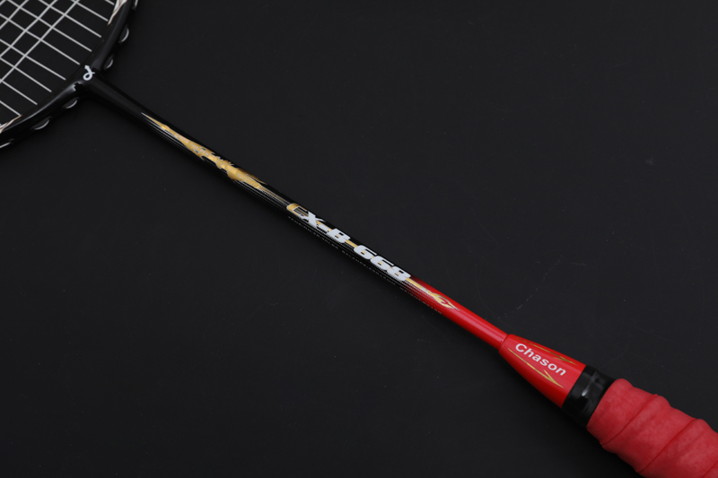 Raquete de badminton de carbono premium CX-B668 vermelho