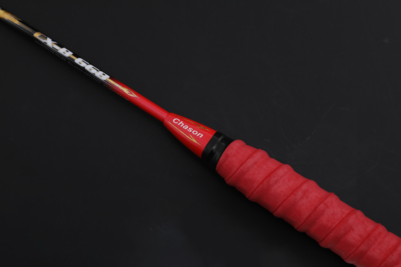 Raquete de badminton de carbono premium CX-B668 vermelho