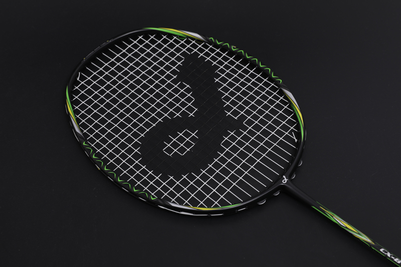 Raquete de badminton de carbono premium CX-B658 amarelo claro