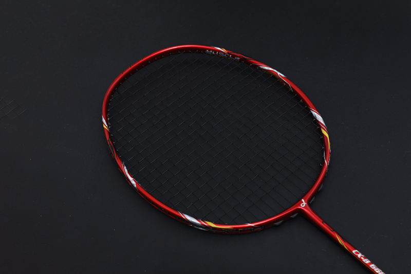 Raquete de badminton de carbono premium CX-B668 carmesim