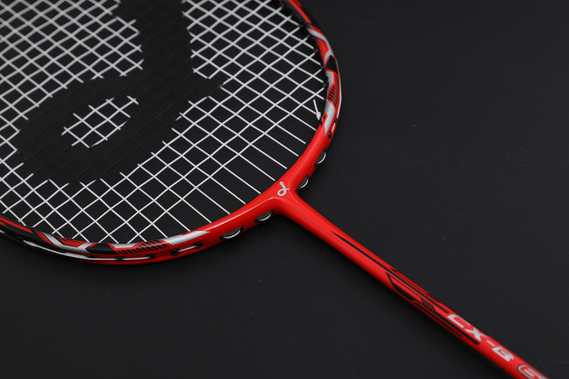 Raquete de badminton de carbono premium CX-B658 vermelho