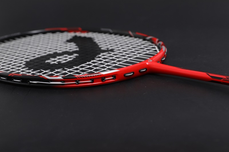 Raquete de badminton de carbono premium CX-B658 vermelho