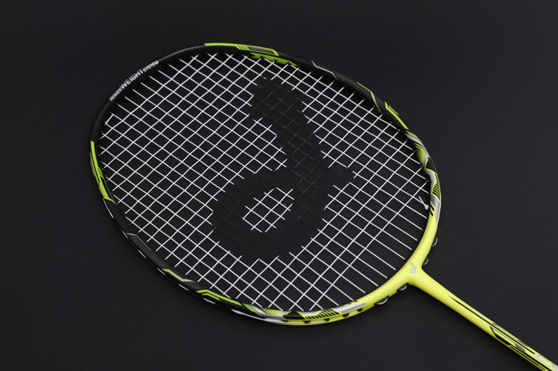 Raquete de badminton de carbono premium CX-B658 amarelo claro