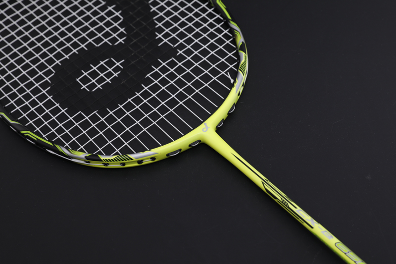 Raquete de badminton de carbono premium CX-B658 amarelo claro