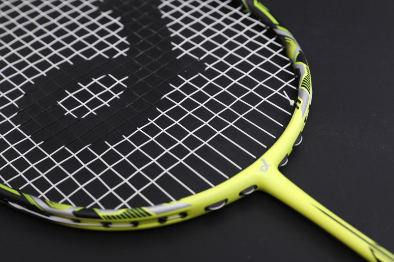 Raquete de badminton de carbono premium CX-B658 amarelo claro